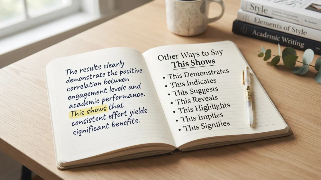 Other Ways To Say This Shows For