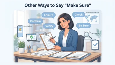 Other Ways to Say Make Sure