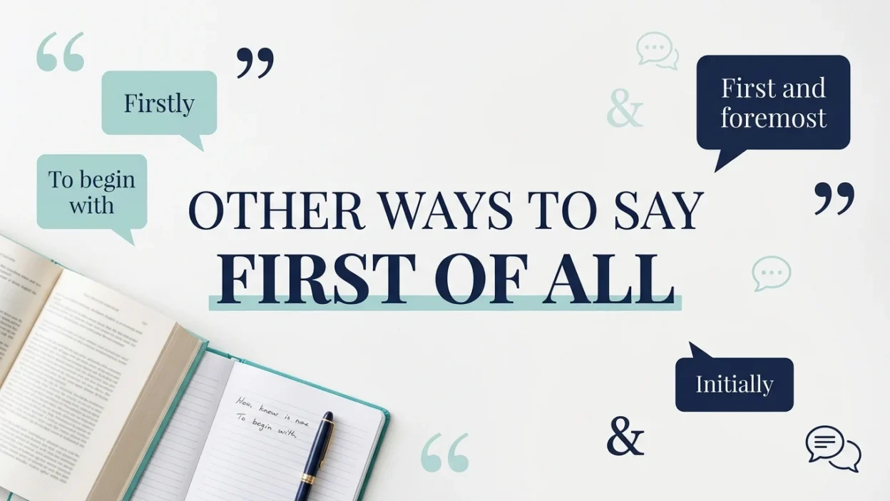 Other Ways to Say First of All