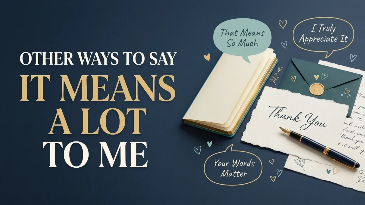 Other Ways to Say It Means a Lot to Me