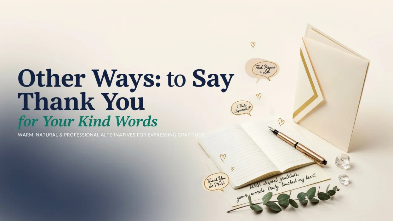 Other Ways to Say Thank You for Your Kind Words