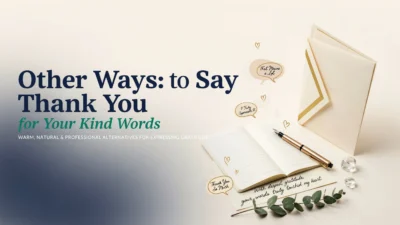 Other Ways to Say Thank You for Your Kind Words
